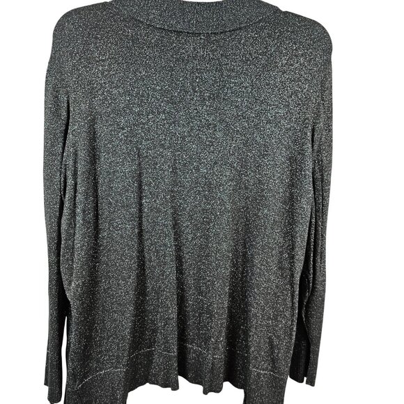Womens Business Casual Officewear‎ Comfy Cardigan Metallic Gray Worthington LG - Picture 2 of 10